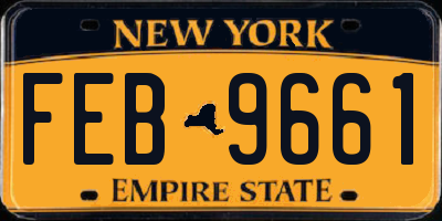 NY license plate FEB9661