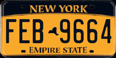 NY license plate FEB9664