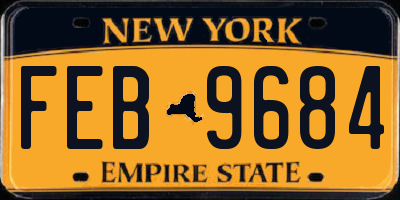 NY license plate FEB9684