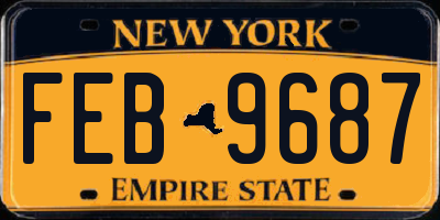 NY license plate FEB9687