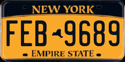 NY license plate FEB9689