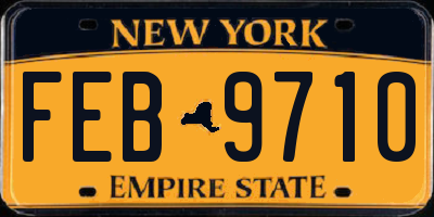 NY license plate FEB9710