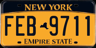 NY license plate FEB9711