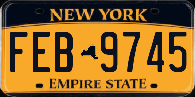 NY license plate FEB9745