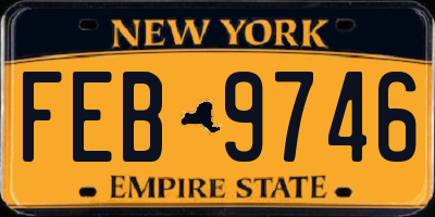NY license plate FEB9746
