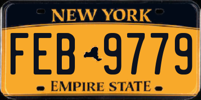 NY license plate FEB9779