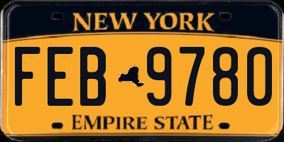 NY license plate FEB9780