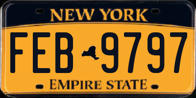 NY license plate FEB9797