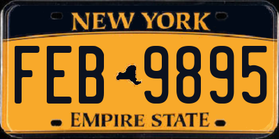 NY license plate FEB9895