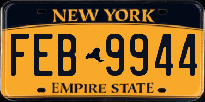 NY license plate FEB9944