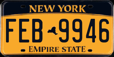 NY license plate FEB9946