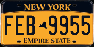 NY license plate FEB9955