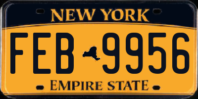 NY license plate FEB9956
