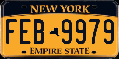 NY license plate FEB9979