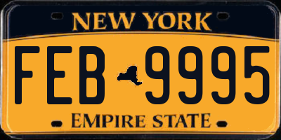 NY license plate FEB9995