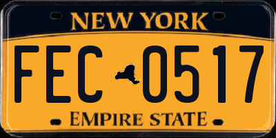 NY license plate FEC0517