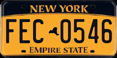 NY license plate FEC0546