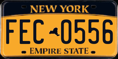 NY license plate FEC0556