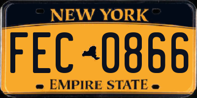 NY license plate FEC0866