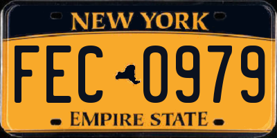 NY license plate FEC0979