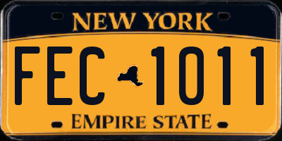NY license plate FEC1011