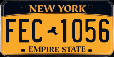 NY license plate FEC1056