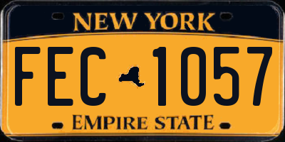 NY license plate FEC1057