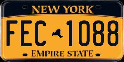 NY license plate FEC1088