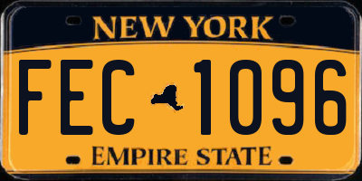 NY license plate FEC1096