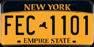 NY license plate FEC1101