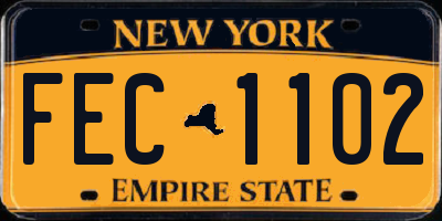 NY license plate FEC1102