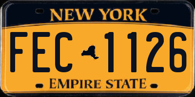 NY license plate FEC1126