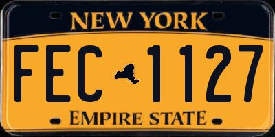 NY license plate FEC1127