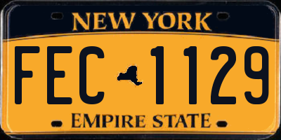 NY license plate FEC1129