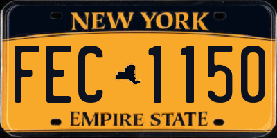 NY license plate FEC1150