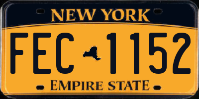NY license plate FEC1152