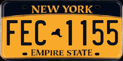NY license plate FEC1155