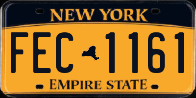 NY license plate FEC1161