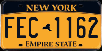NY license plate FEC1162