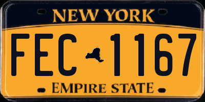 NY license plate FEC1167