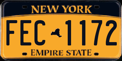 NY license plate FEC1172