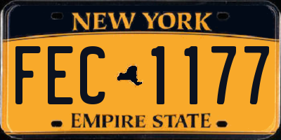 NY license plate FEC1177