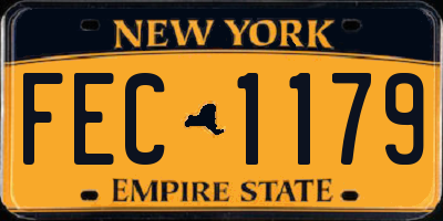 NY license plate FEC1179