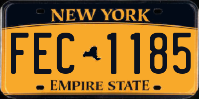 NY license plate FEC1185