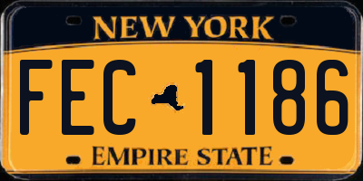 NY license plate FEC1186