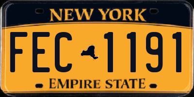 NY license plate FEC1191
