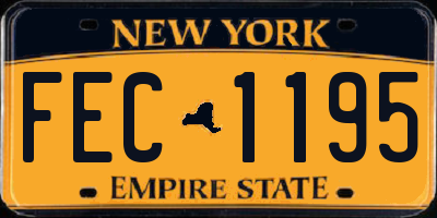 NY license plate FEC1195
