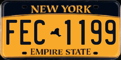 NY license plate FEC1199