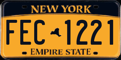 NY license plate FEC1221