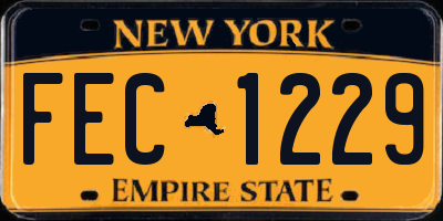 NY license plate FEC1229
